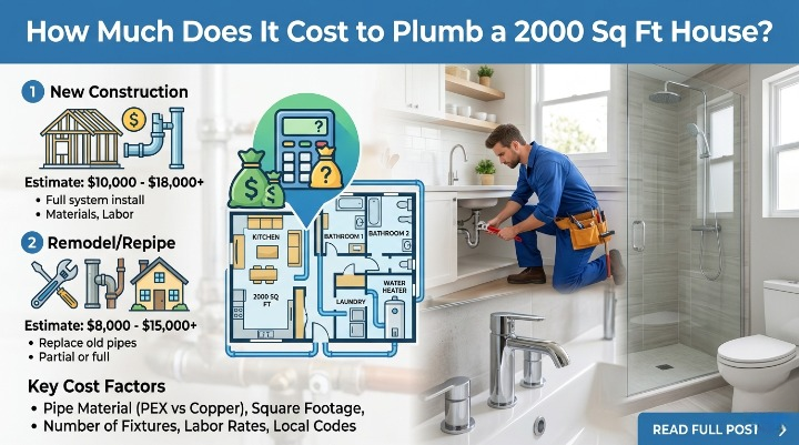 How Much Does It Cost to Plumb a 2000 Sq Ft House